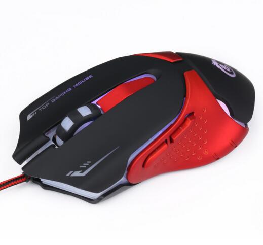 Adjustable 1200/1600/2400/3200 DPI Colorful flash game mouse